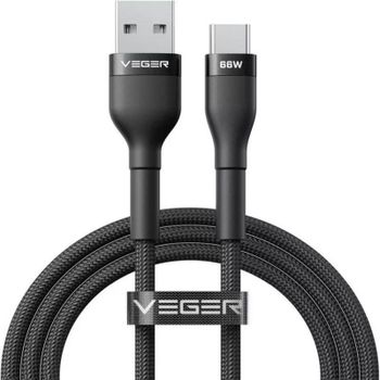 Cable USB Veger AC04 USB-A a USB-C 66W 1,2 m
