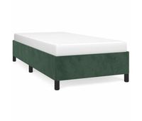 estructura de cama de terciopelo verde 90x190 cm
