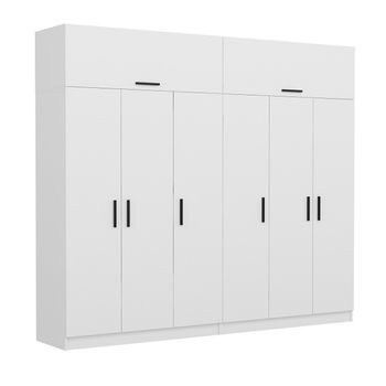 Armario Kale-3087 Blanco 270x235x52 Cm