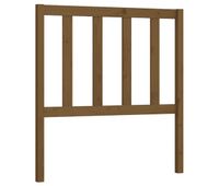 vidaxl cabecero de cama madera maciza de pino marron miel 81x4x100 cm