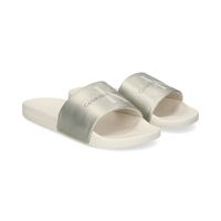 calvin klein sandalias planas mujer - blanco talla 38