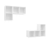 muebles de pared para tv 4 unidades madera contrachapada blanco