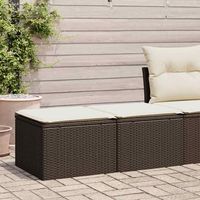 set sofas jardin y cojines 2 uds  juego de muebles de jardin ratan sintetico acacia marron cfw85718