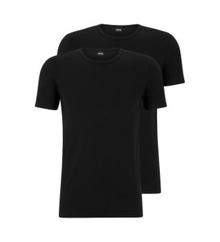 BOSS para hombre. 50475276 Pack de 2 camisetas 50475276 negro (XL), Homewear, Algodón, Elastano