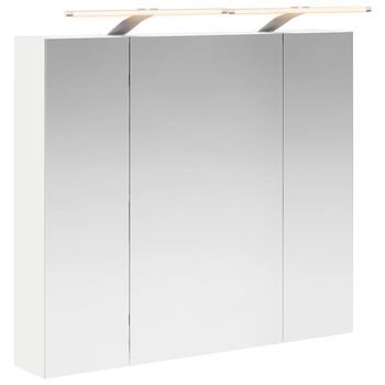 Armario Con Espejo De Baño | Mueble De Baño Con Estante 80 X 14.5 X 70 Cm