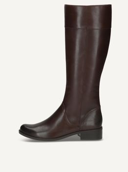 CAPRICE Boots, brown, made of Leather with Block heel, Size 37.5