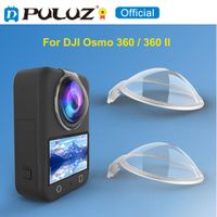 puluz - protector de lente para camara de accion dji osmo 360  360 ii cubierta protectora anticolision y antiaranazos accesorios para la tapa de la lente