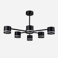 fabrilamp lampara ortiga 6 x gx53 negra 54w 4800lm bombillas incluidas