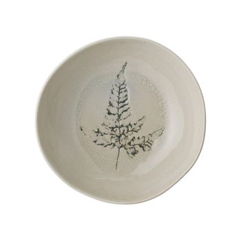 Plato hondo de gres beige