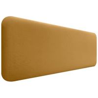 dhome cabecero tapizado en terciopelo liso redondeado para pared acusticos cabeceros absorbentes cabezal cama dormitorio mostaza 160cm
