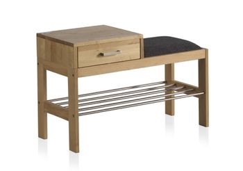 Banco zapatero madera de abedul natural