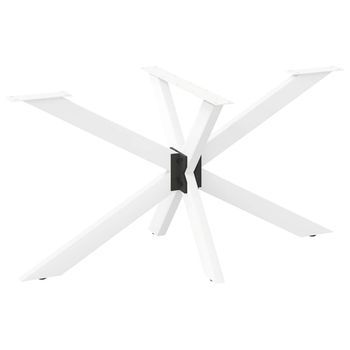 Pata De Mesa De Comedor Forma Araña Blanca 150x78x(72-73) Cm Acero Vidaxl