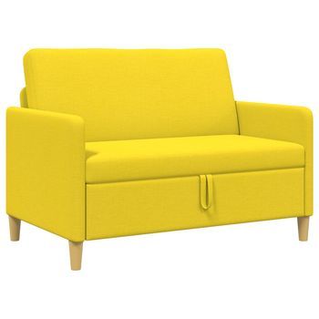 Sofá Con Almacenamiento Amarillo Claro 122 X 78 X 87 Cm Vidaxl