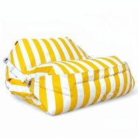 aiire puff exterior jardin en olefina - sofa puf con relleno incluido xxl de diseno para terraza jardin o piscina - bean bag chair salon o decoracion habitacion juvenil gris 120x100x85