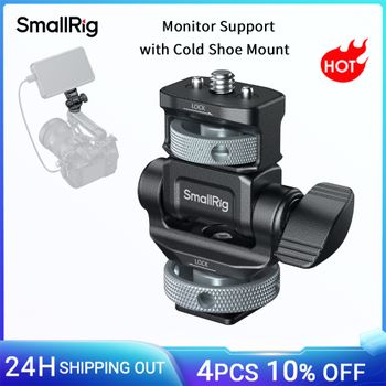 Soporte para Monitor SmallRig para Grabación Horizontal y Vertical con Montura de Zapata Fría, Giratorio e Inclinable, Ajustable para Soporte de Cámara DSLR 6313