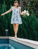 celeste vestido dahlia para mujer