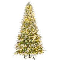 arbol de navidad nevado costway arbol de navidad 1135 ramas - 470 luces led -225cm