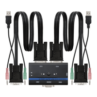 nc kvm switch svga usb 1u-2pccable