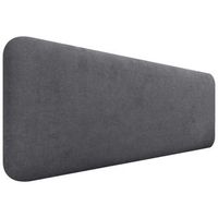 dhome cabecero tapizado liso redondeado tela para pared acusticos cabeceros absorbentes cabezal cama dormitorio gris ceniza 140cm