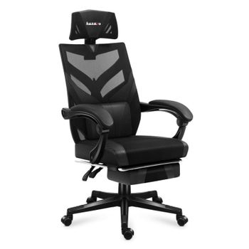 Silla gaming Huzaro Combat 5.0 malla negra PC respaldo ajustable 140 kg
