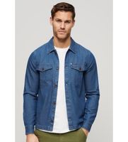 superdry para hombre m4010831a sobrecamisa indigo merchant azul xl casual algodon manga larga