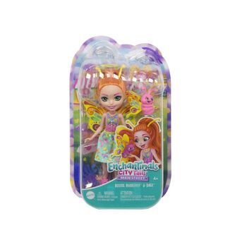 Enchantimals City Tails Main Street Belisse Butterfly Y Dart Muñeca Con Mascota Mariposa, Juguete +4 Años (mattel Hkn12)