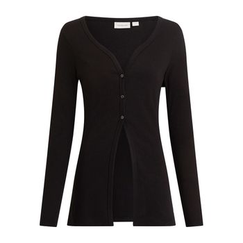 Calvin Klein Jeans. Chaqueta de canalé estilo cárdigan Negra J20J224761-BEH