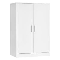 zapatero armario con puertas y estantes ajustables blanco nube