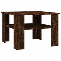 mesa de cafe - mesa de centro madera contrachapada roble ahumado 60x60x42 cm