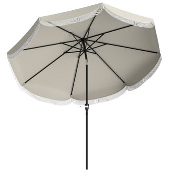 Outsunny Sombrilla de Jardín Sombrilla Exterior Inclinable 270x270 cm Gris   Aosom España
