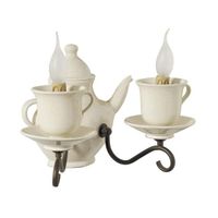 aplique de pared cafetera 2 luces