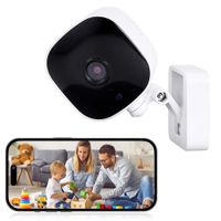 camara de seguridad wifi 720p 100    camara de vigilancia domestica gran angular con vision nocturna infrarroja de 940nm audio bidireccional monitor interior para hogar oficina y tienda