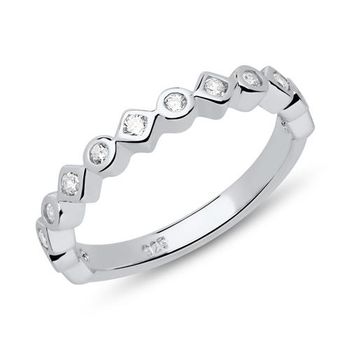 Anillo de plata 925 grabable con circonita