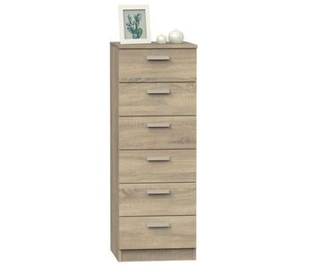 Briebe nova cajonera dormitorio sinfonier alto, cómoda 6 cajones, 110x40x40 cm (alto x ancho x profundo), , madera