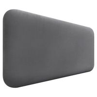 dhome cabecero tapizado en terciopelo liso redondeado para pared acusticos cabeceros absorbentes cabezal cama dormitorio gris 105cm