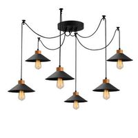 lampara de techo manavgat-n-559 negro hierro diametro 144x100 cm