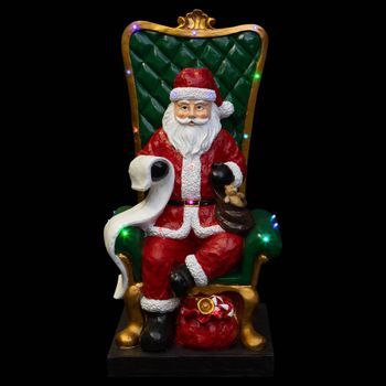 Resina Led Santa Claus + Asiento 100 Cm 20 Led