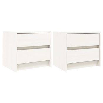 Mesita De Noche 31x40x35,5 Cm Madera - Blanco