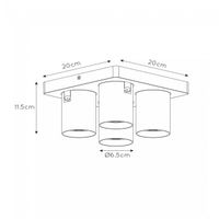 plafon de focos led nigel 4x5w