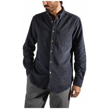 Portuguese Flannel Camisa manga larga Lobo Shirt - Navy para hombre