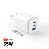 cargador fixed fixcg65m-2c1a-wh 65w gan 2x usb-c 1x usb-a quick charge