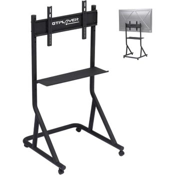 Gtplayer Soporte Monitor Simulador Altura Ajustable 32-65 Pulgadas Con Ruedas