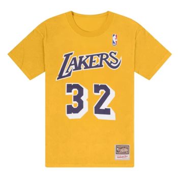 Camiseta Magic Johnson Mitchell & Ness N&N Lakers amarilla