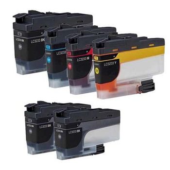 Compatible Multipack Brother DCP-J1100dw Printer Ink Cartridges (6 Pack) -LC3233BK
