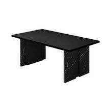 mesa baja de madera ravello - 90 x 50 x 40 cm - negra
