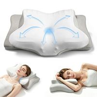 almohada cervical de seda helada con forma de mariposa funda refrescante y soporte de rebote lento