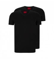 hugo para hombre 50325417 pack 2 camisetas cuello pico negro m casual algodon manga corta sostenible