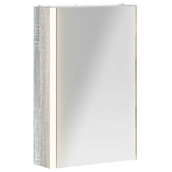 Armario Con Espejo De Baño | Mueble De Baño Gris Sonoma 33 X 11,5 X 50 Cm