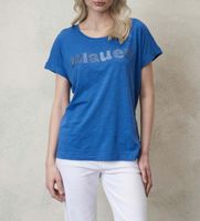 blauer para mujer 24sbldh02336 camiseta glitter azul s casual algodon manga corta