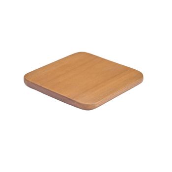 Posavasos de madera de teca marrón 10x10x0,8 cm